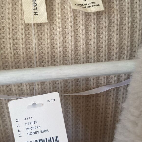 Moth Sherpa Moto Sweater Small - Picture 6 of 7